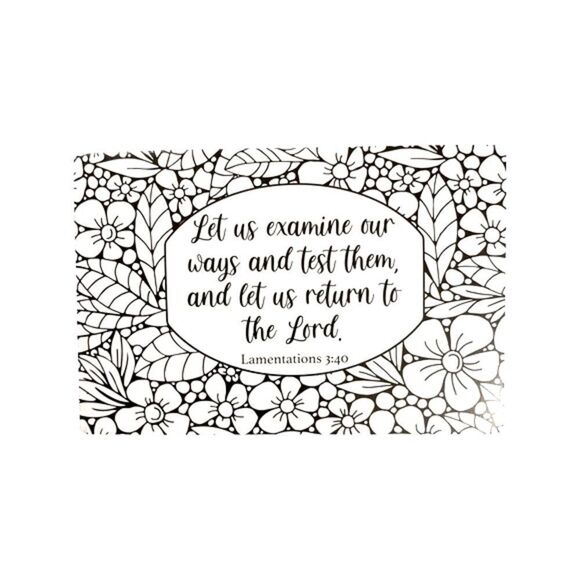 CrownJewlz Adult Coloring Floral Prayer & Scripture Cards (20 ct set) - Picture 8 of 10
